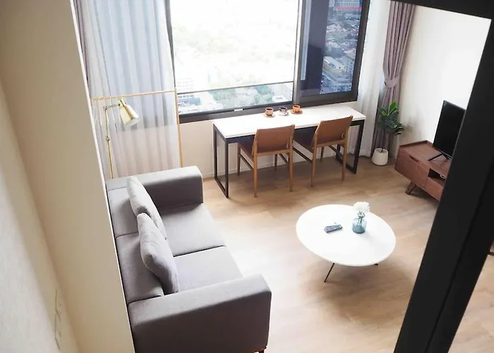 1br Siamese素坤逸87 Loft 空中酒吧 高层景观 Bts On Nut Apartment Bangkok